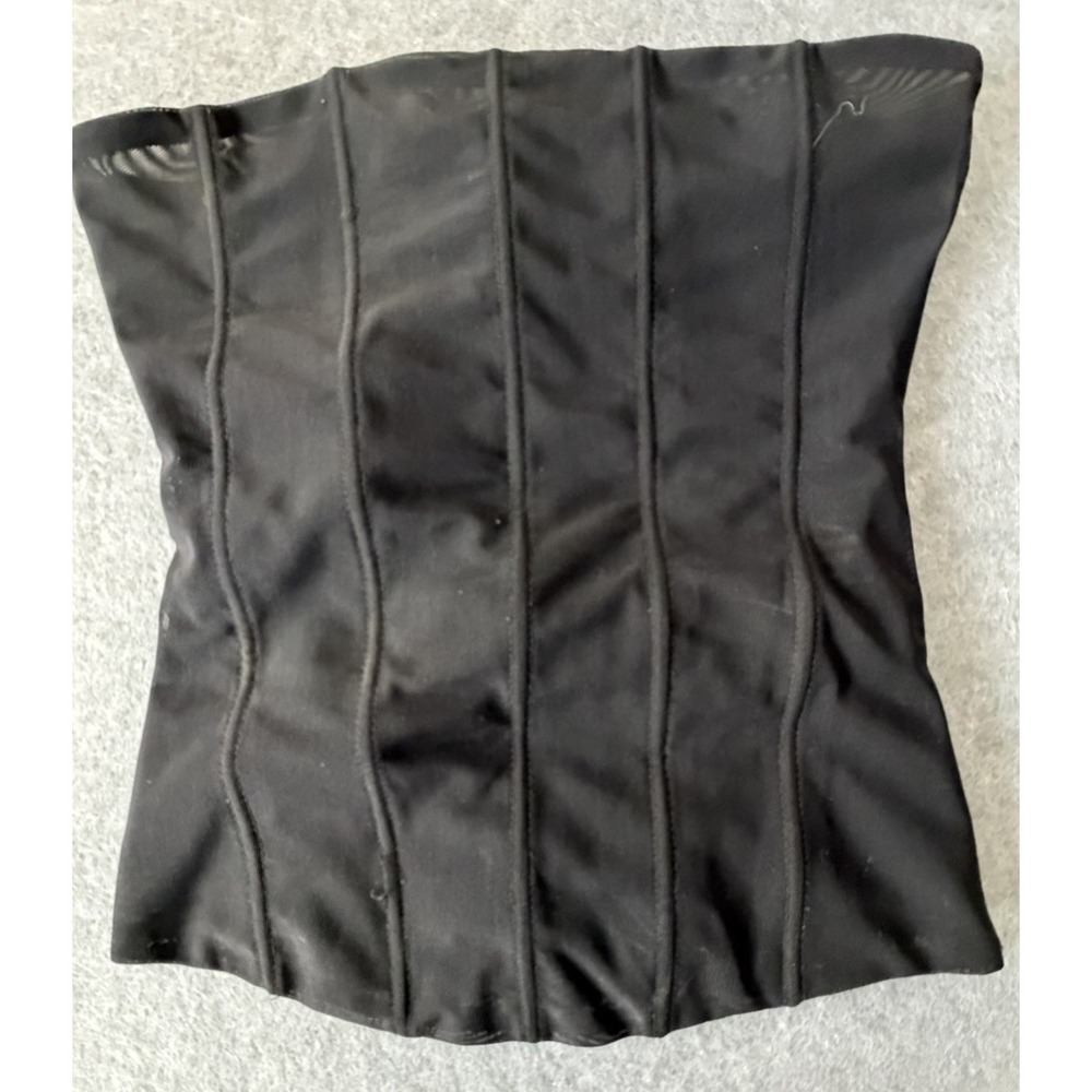 Renaissance Goth Punk Coquette Sheer misguided black strapless Small corset top